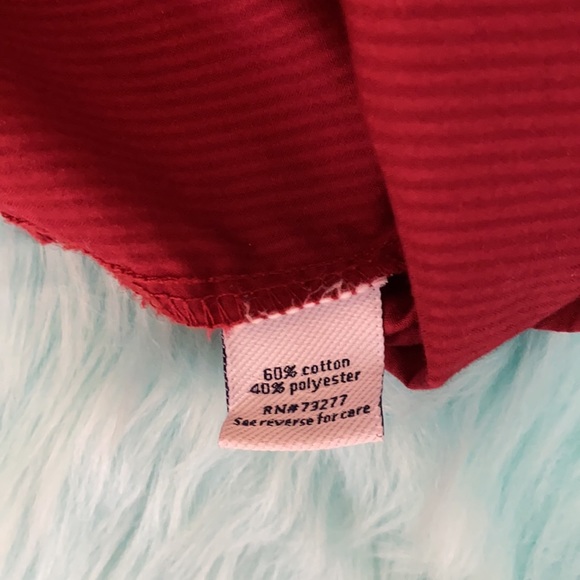 Men’s Burgundy Button Front Long Sleeved Shirt LG FIRM PRICE - Picture 4 of 5